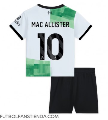 Liverpool Alexis Mac Allister #10 Segunda Equipación Niños 2023-24 Manga Corta (+ Pantalones cortos)